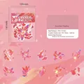 Rode kristal PET-stickers met goudfolie voor DIY journaling decoratie - Rode vlam