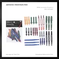 Artistic pen style white kraft paper hollow stickers for scrapbooking DIY projects - Artistic Pen / 30 Sheets