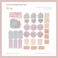 Pastel Morandi hollowed paper tag set for scrapbooking with 30 assorted shapes - Plain Tag / 30 Sheets