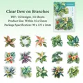 Set di adesivi in PET con piante tropicali e foglie di monstera per decorazioni fai-da-te - Rugiada Verde sulla Cima