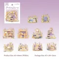Bookish Journey PET stickers with gold foil details featuring reading girl and vintage books - Reading Corner