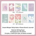 Blumen-Notizblock-Set in M5 und A7 Größen für Scrapbooking, mit 10 einzigartigen Blumendesigns - Blütenflüstern