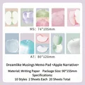 Notizzettel-Set mit Apfelmotiv, M5 und A7 Schreibpapier für DIY-Scrapbooking - Apfel-Erzählung