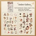Autocollants alphabet vintage tons ambre pour scrapbooking et carnets créatifs - Amber Gallery