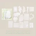 Set da 30 adesivi in schiuma bianca con motivi floreali e botanici in carta washi - Erba e Alberi