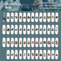 Legend series retro poker cards featuring mythical illustrations in 120x38mm size - Mythology