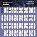 Retro butterfly themed card deck with 54 elongated poker-style paper tags for DIY journaling - Lepidoptera