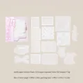 Adesivi 3D in schiuma per scrapbooking stile vintage con francobolli e etichette bianche - Stile di vita vintage