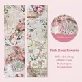 PET-Dekoband mit rosa Rosen und Vintage-Uhr aus der Retro-Floral-Secret-Kollektion - Rosa Rosen Träumerei
