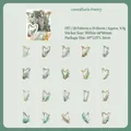 Lily of the Valley and Harp PET stickers pack with 20 unique floral designs for journaling - 20 Pcs/Pack / Lily of the Valley Poetry