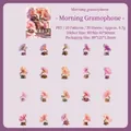 Vintage Morning Glory Gramophone PET stickers 20pcs set for journaling art - 20 Pcs/Pack / Morning Glory Phonograph