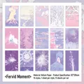 Vellum paper sticker set in pink purple tones for journaling 15 sheets 82x128mm - Scorching Instant