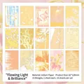 Adesivi scrapbooking in carta lucida con motivi naturali arancioni in set da 15 pezzi - Luce Scintillante