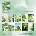 Detail-Gitter mit Aquarell-Waldmustern für DIY Journaling und Scrapbooking Aufkleber - Greenwood Wald