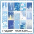 DIY vellum scrapbooking stickers in Snow Whisper blue theme with 15 translucent sheets - Snowy Whispers