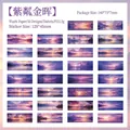 Purple sunset nature washi sticker set with 30 pieces of scenic landscape collage art - Purple Sunset