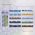 Vintage olieverfschilderij stickers voor scrapbooking en decoratie van DIY-dagboeken - Kunst Olieverf
