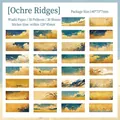 Ochre Field washi stickers featuring 30 autumn nature landscape designs in a set - Ocher Ridge