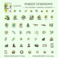 50 pieces of forest tree landscape PET stickers for DIY scrapbooking decoration - Summer Wood Song