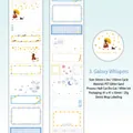 Starry Whispers PET glitter tape with hand-drawn girl and cat patterns for DIY journaling - Galaxy Whispers