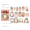 Set de pegatinas navideñas vintage Eternal Flower Knot con pan de oro para diario DIY - 30 Hojas / Nudo de Flor Eterna