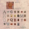 Vintage industrial style alphabet stickers pack with 52 pieces of hollow paper material - Letter Patch