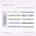 Set di adesivi floreali viola per scrapbooking fai-da-te in carta kraft bianca di qualità - Confezione da 20 / Fioritura Viola
