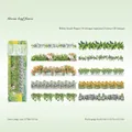 Adesivi floreali recinzione foglie verdi in carta kraft per scrapbooking fai da te - Confezione da 20 / Recinzione di Foglie Verdi