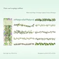 Adesivi decorativi in carta kraft bianca a tema piante e salici per scrapbooking DIY - Confezione da 20 / Viti e Salici