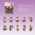 Gothic PET flower lamp stickers featuring vintage floral and lantern designs for journaling - Flower Time Under Lamp (5914105188469)