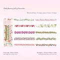 Adesivi floreali rosa in carta kraft bianca per scrapbooking a tema naturale - Confezione da 20 / Ramo Rosa
