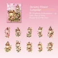 Vintage PET stickers featuring elegant European street lamps and pink roses for journals - Dreamy Flower Whisper (5914105188471)