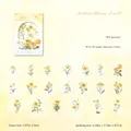 Golden Bloom Scroll PET plantenstickers set met 40 aquarel bloemen voor scrapbooking albums - 40 Stuks/Pack / Gouden Bloei Rol