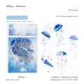 Blue Moment PET umbrella stickers with laser silver finish for scrapbooking decor - Blues Moment