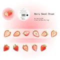 Glinsterende PET-tape met aardbeienthema voor DIY-journaling met gedetailleerd fruit - Bes Zoete Droom (Aardbei)