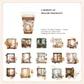 30-delige vintage aquarel stickers met koffiethema voor journaling en creatieve hobby's - Zacht Moment