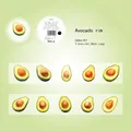 Glinsterende PET decoratieve tape met realistische avocadopatronen voor knutselwerk - Avocado Lot