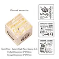 Vintage Holzstempel mit goldenem Schmetterling für DIY Scrapbooking Zubehör - Geplante Begegnung