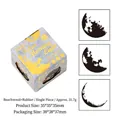 Buchenholz-Stempel Polar Morning mit Mondphasen-Motiv für kreative DIY-Tagebuchgestaltung - Polares Morgenlicht
