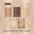 Knit texture washi paper stickers for scrapbooking decor, 100x140mm size, pack of 10 sheets - Weaving