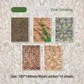Retro vine climbing plant washi stickers 10 sheets for scrapbooking and journaling - Vine Climbing