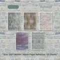 Retro bluestone style washi stickers with stone textures for junk journal decoration - Sodalite