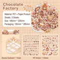 Schokoladenfabrik DIY-Aufkleber-Set mit PET-Material für kreative Journal-Deko - Schokoladenfabrik