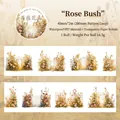 Nastro in PET impermeabile design Rose Bush largo 40mm con ciclo di motivi di 380mm - Cespuglio di Rose