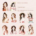 Anime girl stickers set for DIY journals featuring 10 unique hand-drawn illustrations - Fragment Space