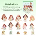 Matcha Hund PET Aufkleber-Set mit 15 Mädchen- und Welpenmotiven für DIY-Dekoration - Matcha-Hundestern