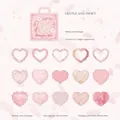 Pink heart lace hollow paper material kit for scrapbooking decoration 30 sheets - Gentle And Sweet