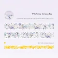 Blauwe regen PET-tape met shell light-effect voor decoratief dagboek 30mm x 1m - Blauweregen Takken