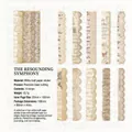 Detailed view of hollow lace stickers with vintage music scores and floral motifs - Light Shadow Symphony