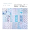 Schmetterlings- und Blumen-Retro-Bastelpapier in Blau für DIY-Scrapbooking-Handbücher - Blume Schmetterling Dem Wind Lauschen